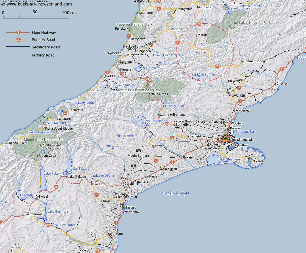 Lucretia Map New Zealand