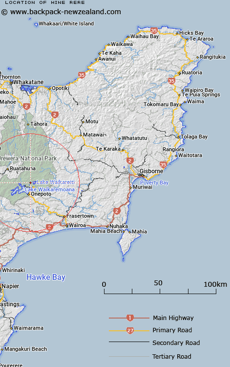 Hine Rere Map New Zealand