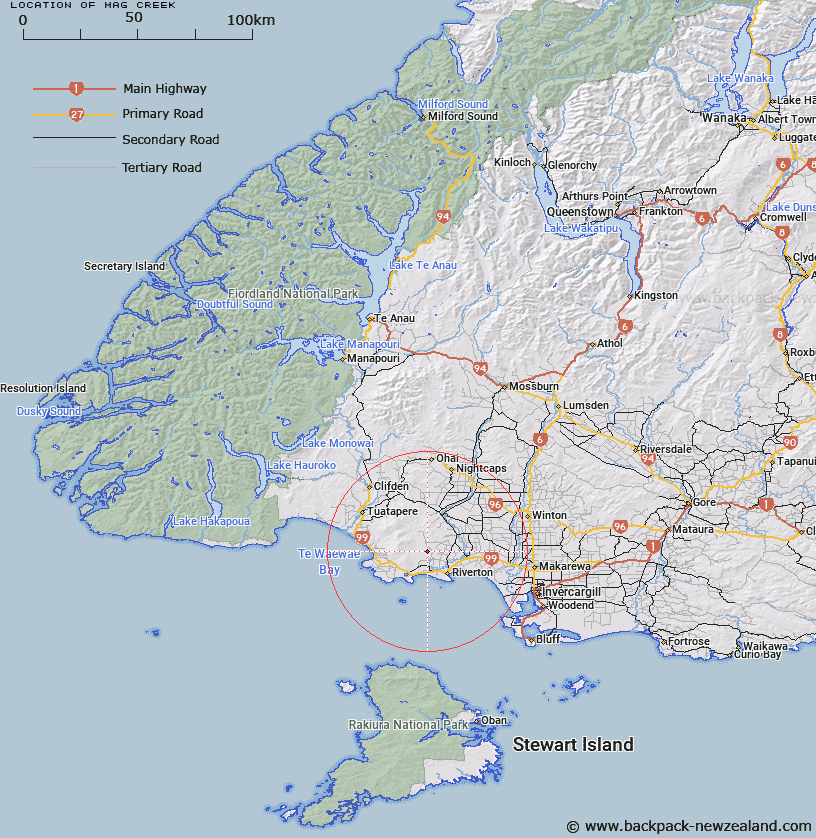 Mag Creek Map New Zealand