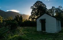 Horseshoe Flat Hut . Haast, Paringa and Moeraki rivers area