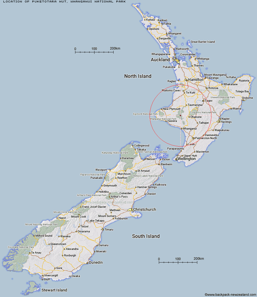 Puketotara Hut Map New Zealand