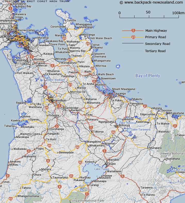 Hn East Coast Main Trunk Map 7234 