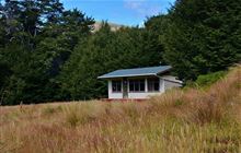 Kiwi Burn Hut . Snowdon Forest Conservation Area