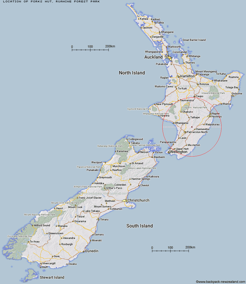 Forks Hut Map New Zealand