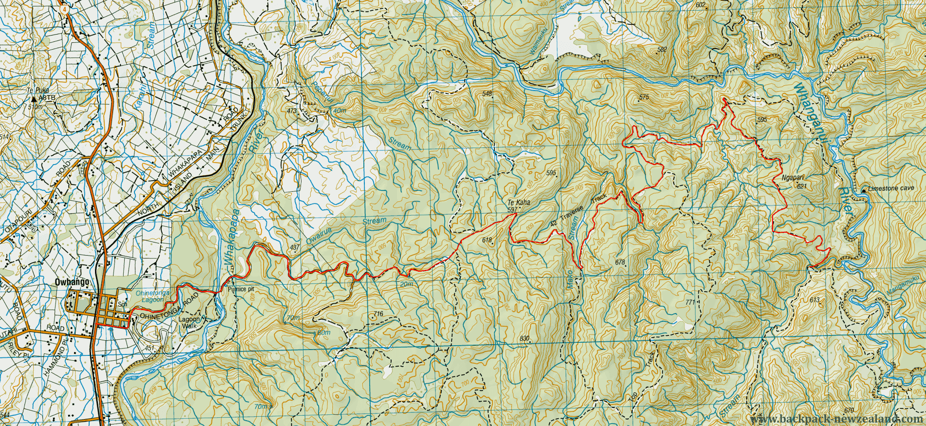 42 Traverse Track Map - New Zealand Tracks