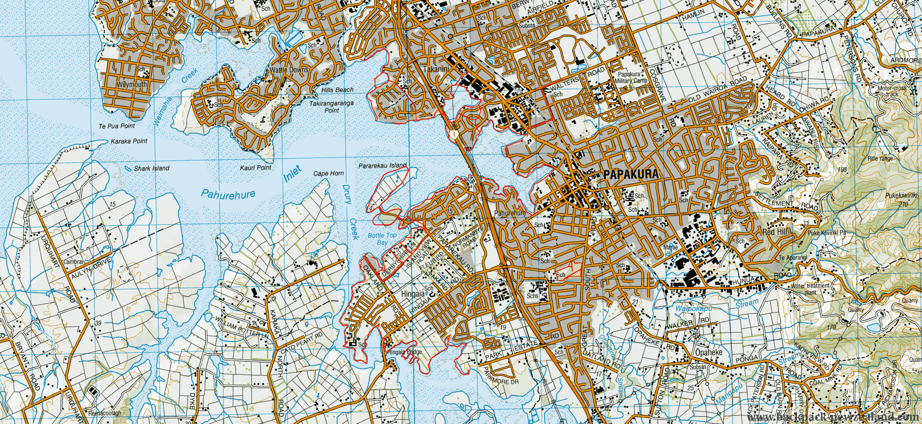 Display Reference Map - New Zealand Tracks