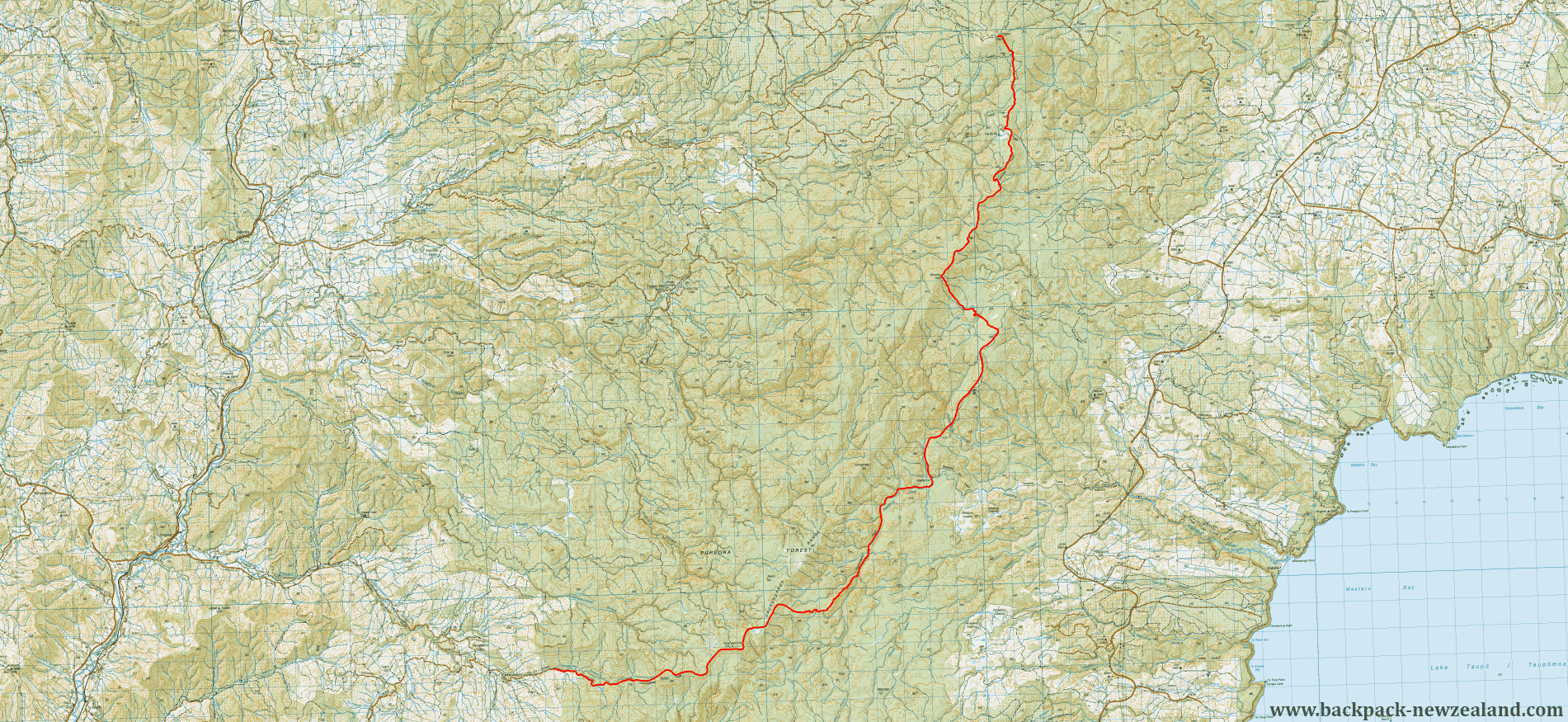 Hauhungaroa Track Map - New Zealand Tracks