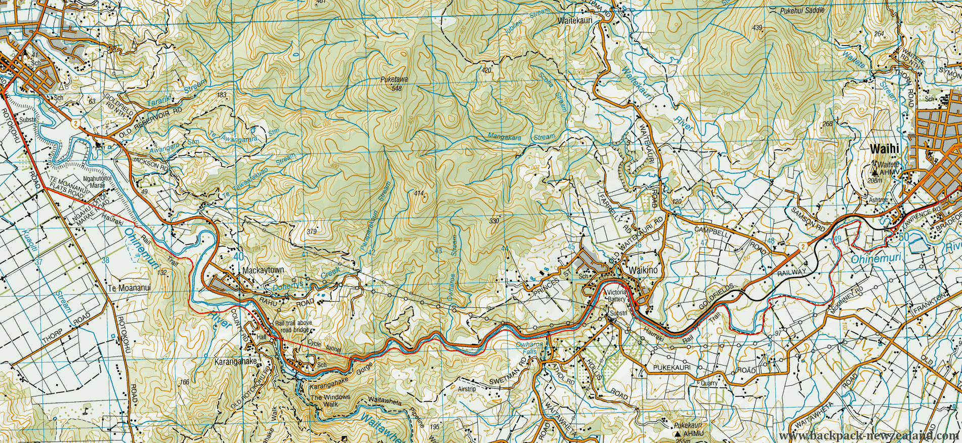 Hauraki Rail Trail - Extension Map - New Zealand Tracks