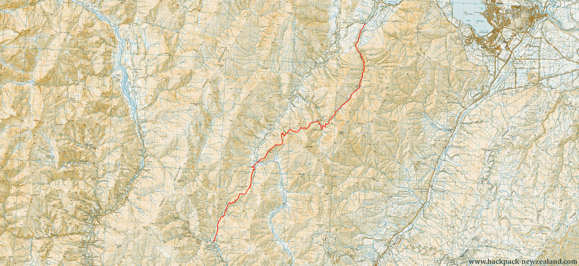 Motatapu Track Map - New Zealand Tracks