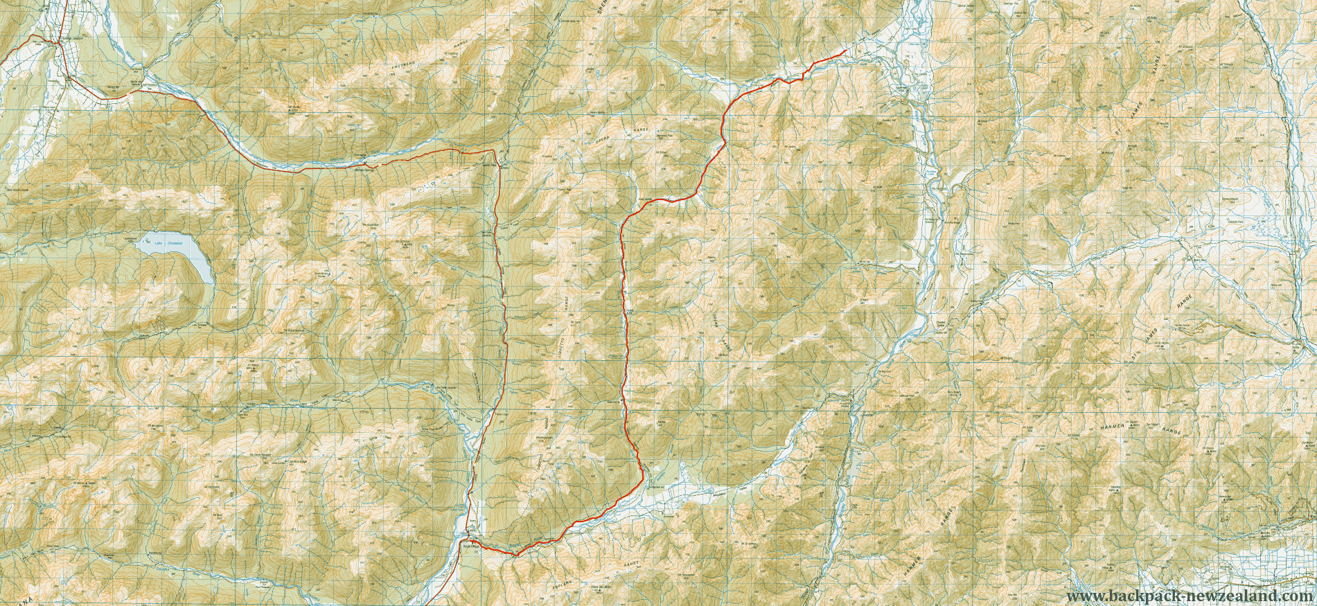 St James Walkway Map - New Zealand Tracks