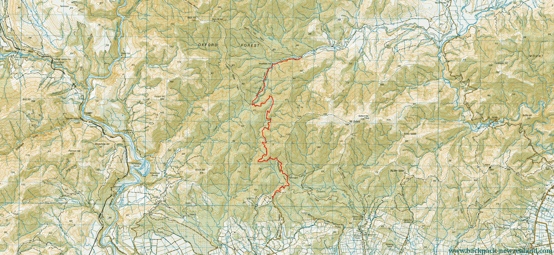 Whafedale Track Map - New Zealand Tracks